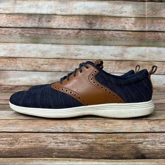 Cole Haan Shoes | Cole Haan Grand Tour Knit Oxford Shoes | Color: Blue/Brown | Size: 11 | Aaron_Acevedo's Closet